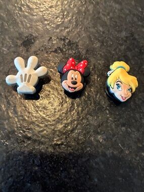 Disney Jibbitz Shoe Charms - Minnie, Tinker Bell & Mickey Glove